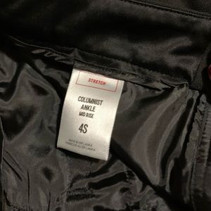 Stretch black columnist ankle dress pants